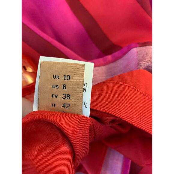 Maggie Marilyn I’m Coming Home Striped Satin Mini Dress Womens Size 6 - Picture 11 of 15